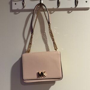 Michael Kors Blush Crossbody Bag with Gold Chain